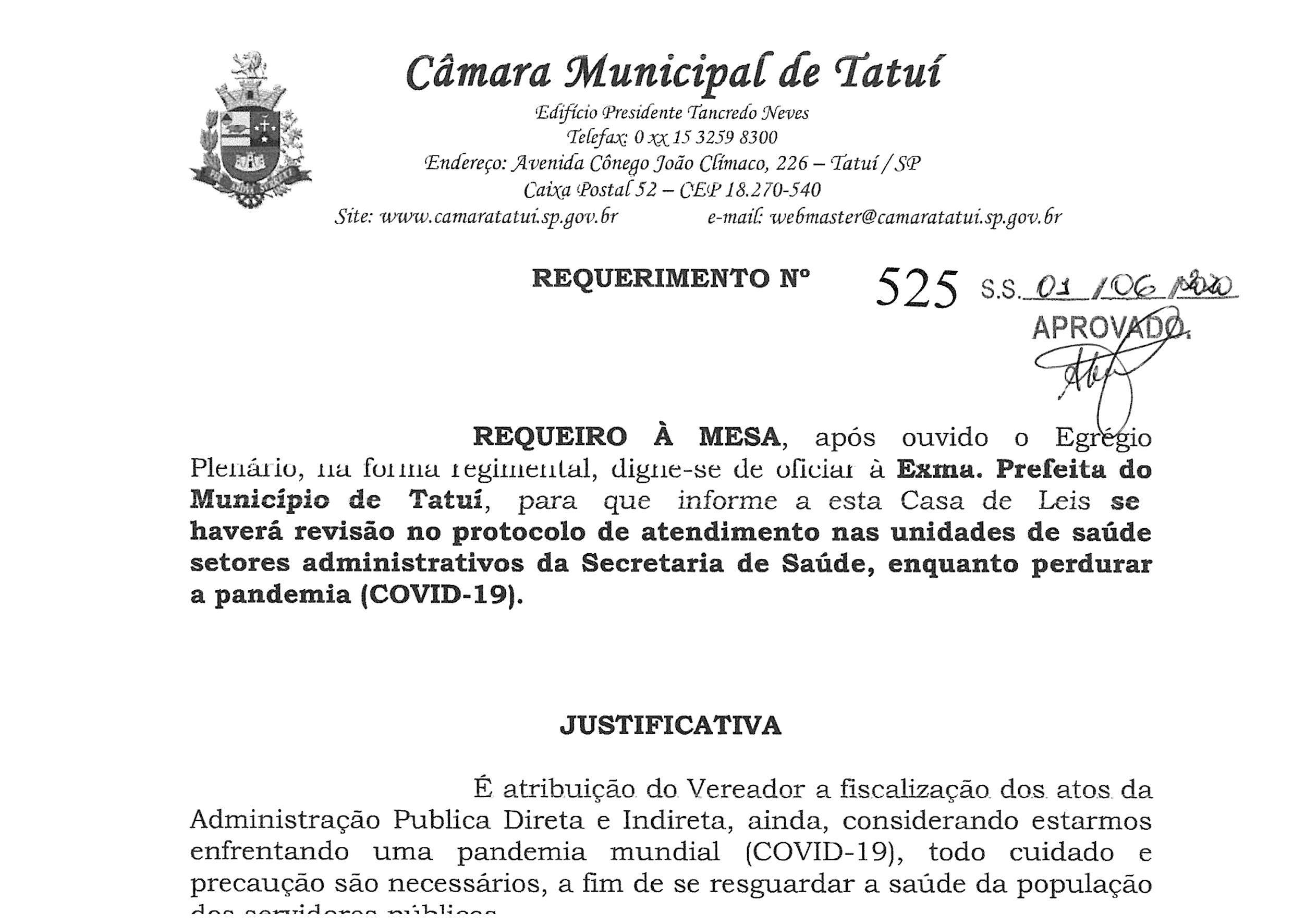 Marquinho de Abreu protocola requerimento pedindo revisão de protocolo de atendimento COVID-19